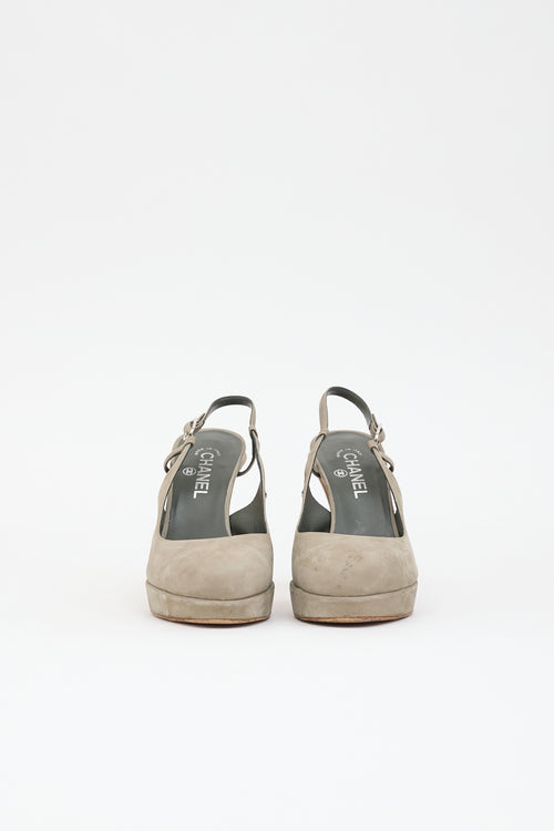 Chanel Suede Slingback Pump