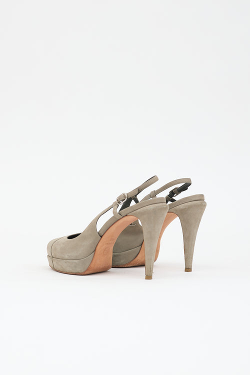 Chanel Suede Slingback Pump