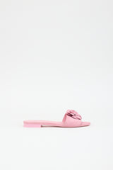 Chanel Suede Camellia CC Sandal
