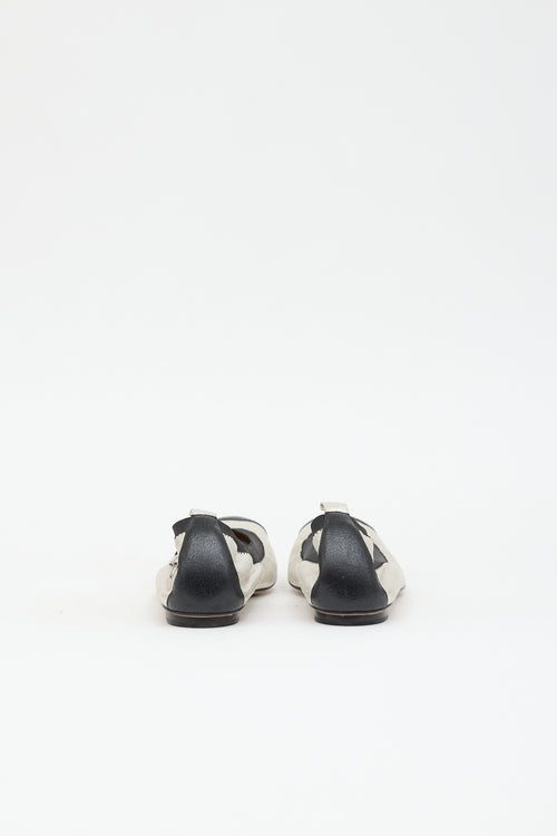 Chanel Metallic Leather CC Flat