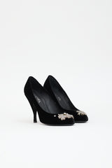 Chanel Velvet CC Pump