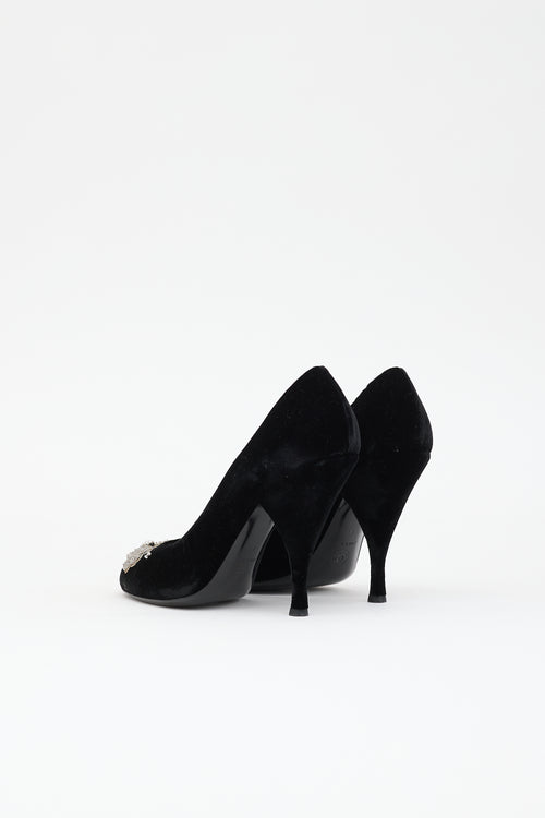 Chanel Velvet CC Pump