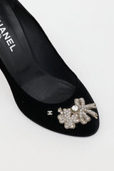 Chanel Velvet CC Pump