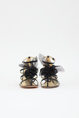 Chanel Patent Camellia CC  Sandal