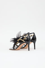 Chanel Patent Camellia CC  Sandal