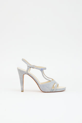 Chanel Suede CC Slingback Sandal