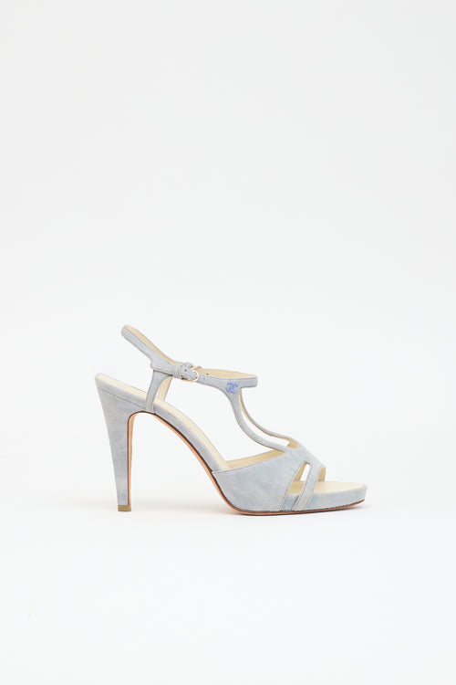 Chanel Suede CC Slingback Sandal