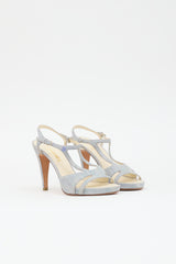 Chanel Suede CC Slingback Sandal