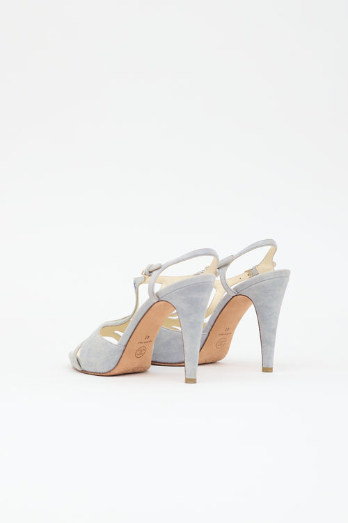 Chanel Suede CC Slingback Sandal