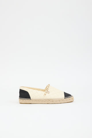 Chanel Leather CC Espadrille  Flat