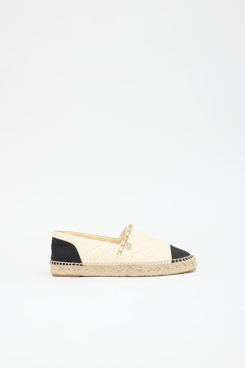 Chanel Leather CC Espadrille  Flat