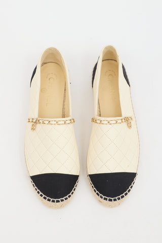 Chanel Leather CC Espadrille  Flat