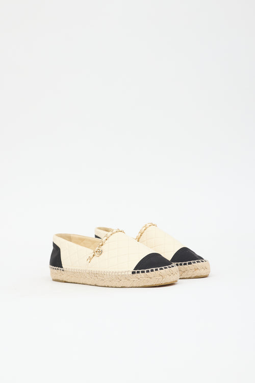 Chanel Leather CC Espadrille  Flat