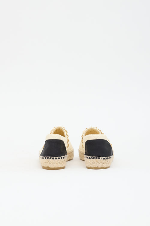 Chanel Leather CC Espadrille  Flat