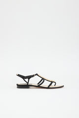 Chanel Suede Pearl CC Sandal