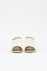 Chanel Leather Quilted CC Sandal