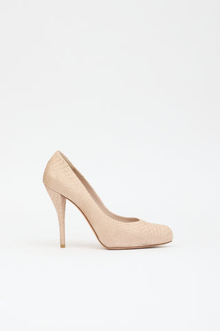 Dior Leather Embossed  Pump