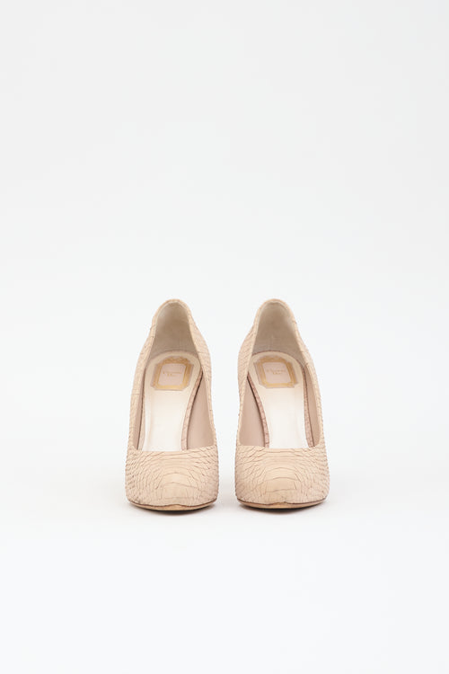 Dior Leather Embossed  Pump