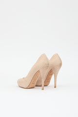 Dior Leather Embossed  Pump