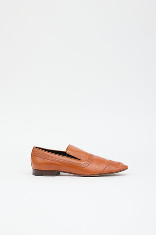 Celine Leather Wingtip Loafer