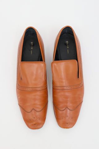 Celine Leather Wingtip Loafer
