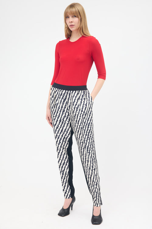 Celine Silk Printed Tapered Leg Pant
