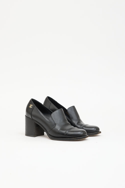 Chanel Leather CC Loafer Pump