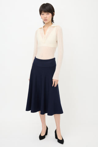 The Row Wool Jersey Midi Skirt