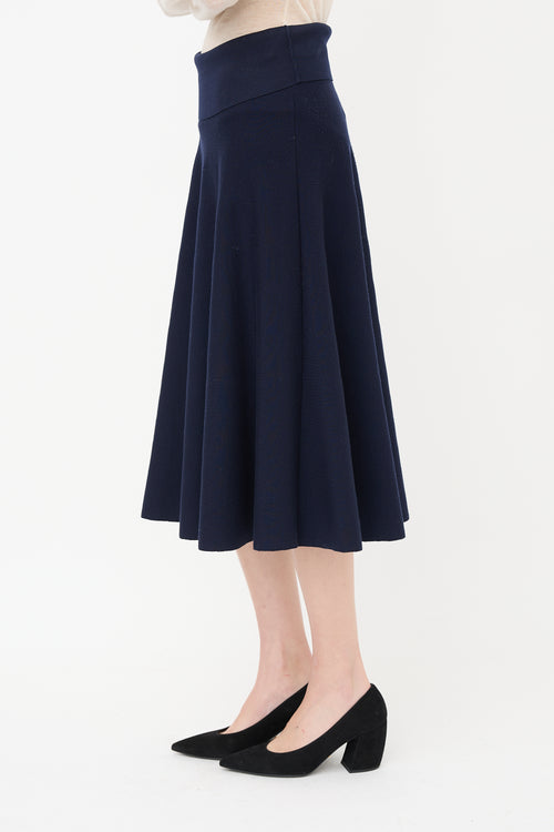 The Row Wool Jersey Midi Skirt