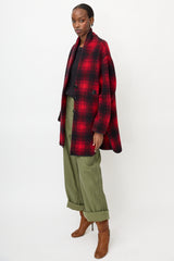 Isabel Marant Étoile Wool Checked Knit Coat