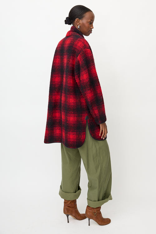 Isabel Marant Étoile Wool Checked Knit Coat