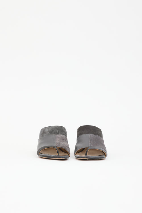 MM6 Maison Margiela Suede & Leather Patchwork Mule