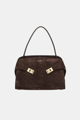 Ferragamo Suede Medium Hug Bag