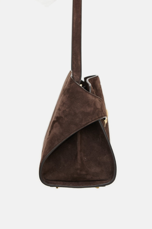 Ferragamo Suede Medium Hug Bag