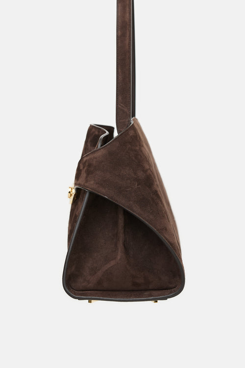 Ferragamo Suede Medium Hug Bag
