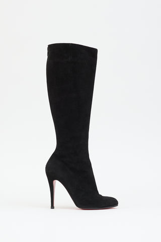 Christian Louboutin Suede Knee High Boot
