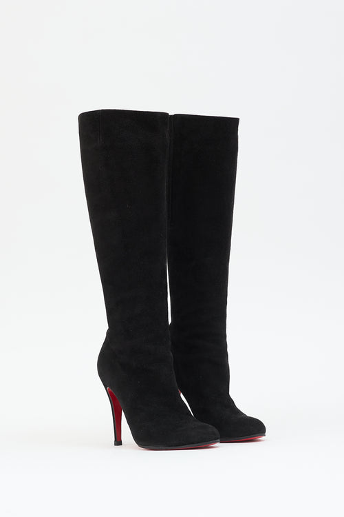 Christian Louboutin Suede Knee High Boot