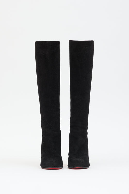 Christian Louboutin Suede Knee High Boot
