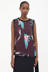 Marni Printed & Knit Sleeveless Top