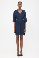 Dries Van Noten Wool Cloqué Jacquard Dress