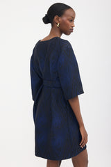 Dries Van Noten Wool Cloqué Jacquard Dress