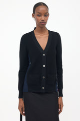 Sacai Wool Hybrid Pleated Cardigan
