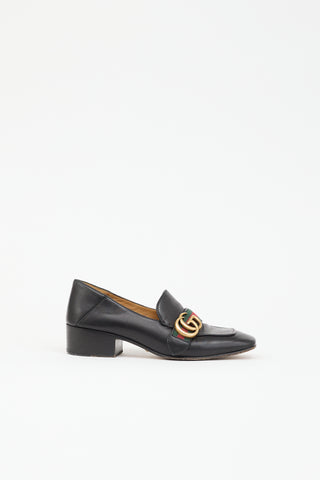 Gucci Leather Peyton GG Web Loafer
