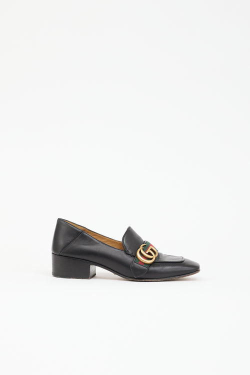 Gucci Leather Peyton GG Web Loafer