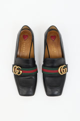 Gucci Leather Peyton GG Web Loafer