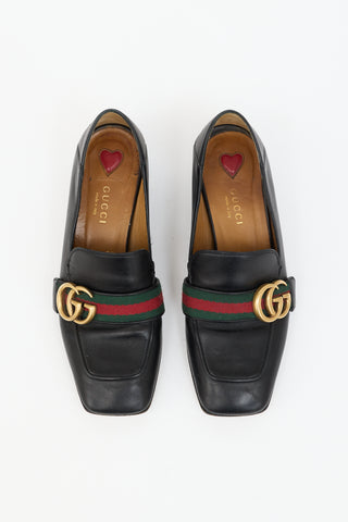 Gucci Leather Peyton GG Web Loafer