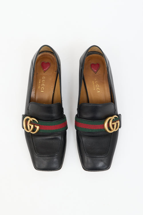 Gucci Leather Peyton GG Web Loafer