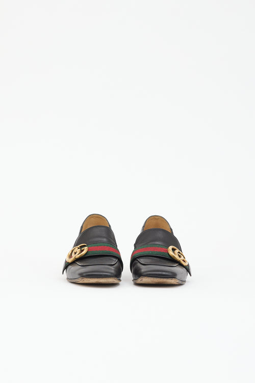Gucci Leather Peyton GG Web Loafer