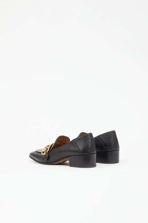 Gucci Leather Peyton GG Web Loafer