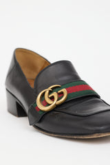 Gucci Leather Peyton GG Web Loafer